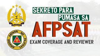 AFPSAT EXAM COVERAGE AND REVIEWER | TIPS TO PASS THE AFPSAT | CIVIL SERVICE REVIEWER