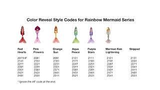 Barbie Color Reveal Mermaids & Merman Style Codes Pattern Hack Metallic and Rainbow Series