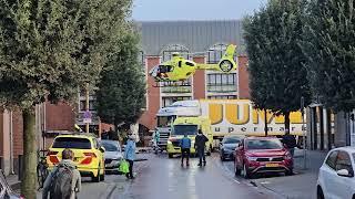 Traumahelikopter land midden in Drunen centrum