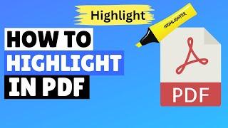 How to Highlight in PDF