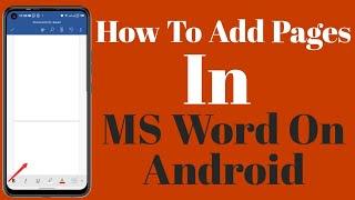 How To Add More Pages In MS Word In Mobile | Insert More Pages in word document on Android phone