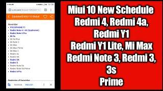 Miui 10 Stable Update New Schedule | Redmi Y1/Lite, Redmi 4, Redmi 4a, Mi Max, Note 3 Miui 10 Stable