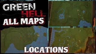 ALL MAPS LOCATIONS Green Hell for console's | story & survival mode