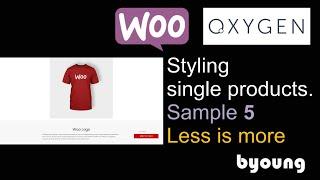 Less is more - Single Product Layout 5 with Oxygen Builder and WooCommerce