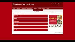 Food Court Billing System | PHP and MySQL Project Source Code | PHP MySQL CRUD Project