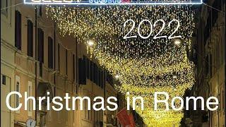 Rome,Italy - December 2022 Christmas Walk-4K- Walking Tour 