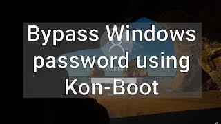 How to bypass a Windows password using Kon-Boot