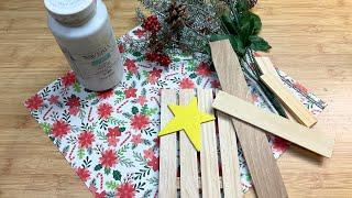  Mini Paint Stick Christmas Tree | Just Once Craft Project Series | Dollar Tree Christmas Decor 