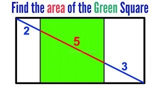 Can you find area of the Green shaded Square? | (Rectangle) | #math #maths | #geometry