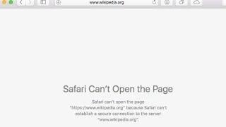 Safari Cannot Establish A Secure Connection Fix