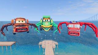 Lightning Mcqueen Eater, Tow Mater Eater, Tracktor Eater, Bus Eater Coffin Dance Song Spider Cars