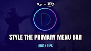 Divi Theme Style The Primary Menu Bar