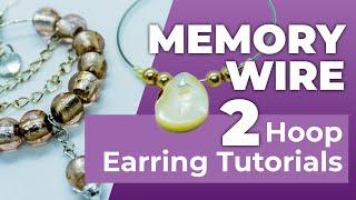 I made Earrings with MEMORY WIRE, l'll show you how (2 Tutorials)