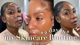 *UPDATED* A DAY IN MY SKINCARE ROUTINE 2024 | UNSPONSORED SKINCARE FOR ACNE, DARK SPOTS + GLASS SKIN