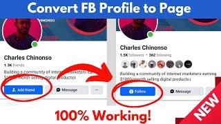 How to Convert Facebook Profile to Page 2024 (Add a Follow Button)