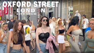 LONDON CITY TOUR | Busy Saturday in OXFORD STREET | Central London Street Walk 4K HDR