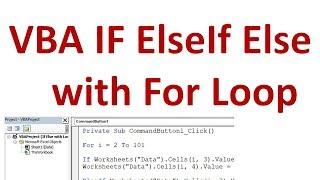 VBA IF else with For Loop - Excel VBA IF ElseIF Else Using Loop
