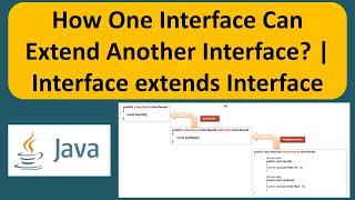 How One Interface Can Extend Another Interface? | Interface extends Interface | Java Tutorial