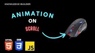 Aos-Animate on scroll | How to add animation on Scroll on our Websites? #animations #html #scroll