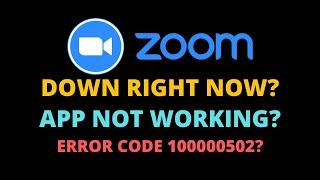 Is Zoom Down? - Zoom Outage - Zoom Error Code 100000502 - NSWEducation Zoom Down