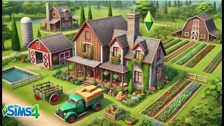 Building Country House using only Cottage Living Pack | The Sims 4 Speed Build no CC