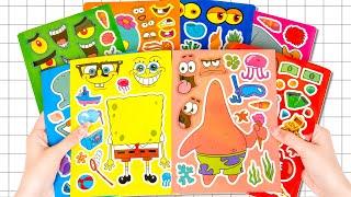  Amazing SPONGEBOB Sticker Book Decorating | Spongebob, Patrick & Squidward Makeover ‍!