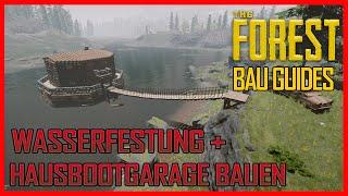 WASSERFESTUNG MIT HAUSBOOTGARAGE BAUEN  / GAMING GUIDES - The Forest 