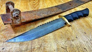Making A Bowie Knife From An Old Spring