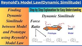 Dynamic Similitude between Prototype and Model using Reynold's Model Law| Solved Problem