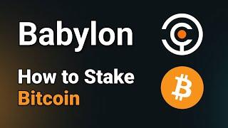 Bitcoin Staking on Babylon and Babylon Airdrop