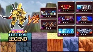 Super Ultra Legend - Gigabyte vs all Bosses | Kingdom Wars