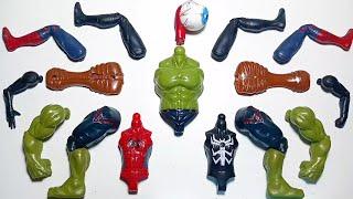 AVENGERS SUPERHERO SPIDERMAN, HULK, SIRENHEAD, VENOM MARVEL ACTIONFIGURE UNBOXING TOYS REVIEW