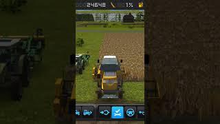 Farming simulator harvesting with huge combine #farminggame #farmadventure #farmsimulator