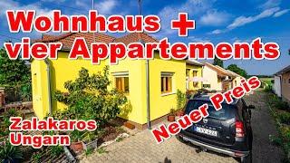 WOHNHAUS UND VIER APPARTEMENTS IN ZALAKAROS UNGARN