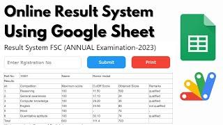 How to Make Online Student Result System by Using Google Sheet and web app Script ? #onlineresult