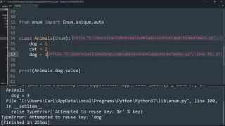 How can I represent an 'Enum' in Python?