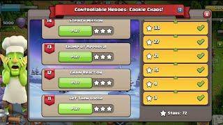 Earn 3 Star in Controllable Heroes: Cookie Chaos! || Level 11 || Clash of Clans ||