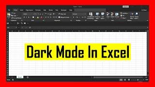 How to Enable Dark Mode Or Change Office Theme in Microsoft Excel