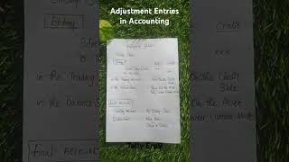 Adjustment entries in accounting/ tally erp9