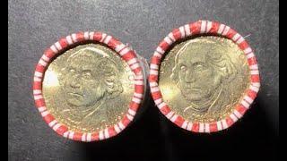 Coin Roll Hunting Gold Dollar Coins Looking For "No Edge Lettering" Error