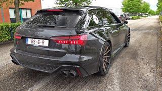 830HP Audi RS6 Avant C8 Stage 2 with CAPRISTO Exhaust + OPF DELETE! Start Up, Revs, Crackles!