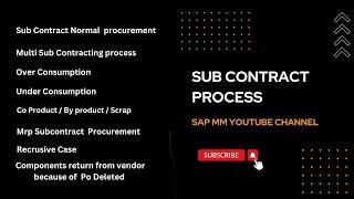 Subcontracting Process In SAP MM