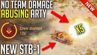 New STB-1 vs No Team Damage Abusing Arty ► World of Tanks Update 1.6 Review