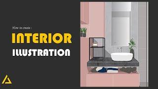 How to create an INTERIOR ILLUSTRATION