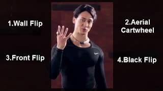 Tiger Shroff Teaches Four Stunts - Wall Flip, Aerial Cartwheel, Front Flip, Back Flip