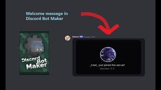 How to create a welcome message in Discord Bot Maker like Mee6