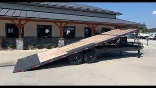 Lamar 102x24' Bumper Pull Power Tilt Deckover Trailer 14000# GVW  FA022427