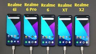 Realme 6i vs Realme 6 vs Realme 6 Pro vs Realme XT vs Realme X2 Battery Charging Test