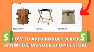 How to add a product slider to Shopify - The absolut easiest way