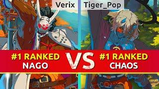 GGST ▰ Verix (#1 Ranked Nagoriyuki) vs Tiger_Pop (#1 Ranked Happy Chaos). High Level Gameplay